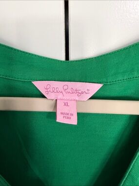 Lilly Pulitzer Kelly Green V-Neck Tunic Dress